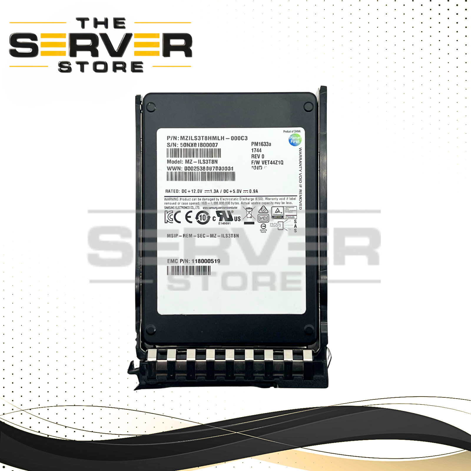 Samsung EMC 3.84TB SAS 12G RI 2.5" SSD PM1633a MZ-ILS3T8N for BC HPE G10+ G11