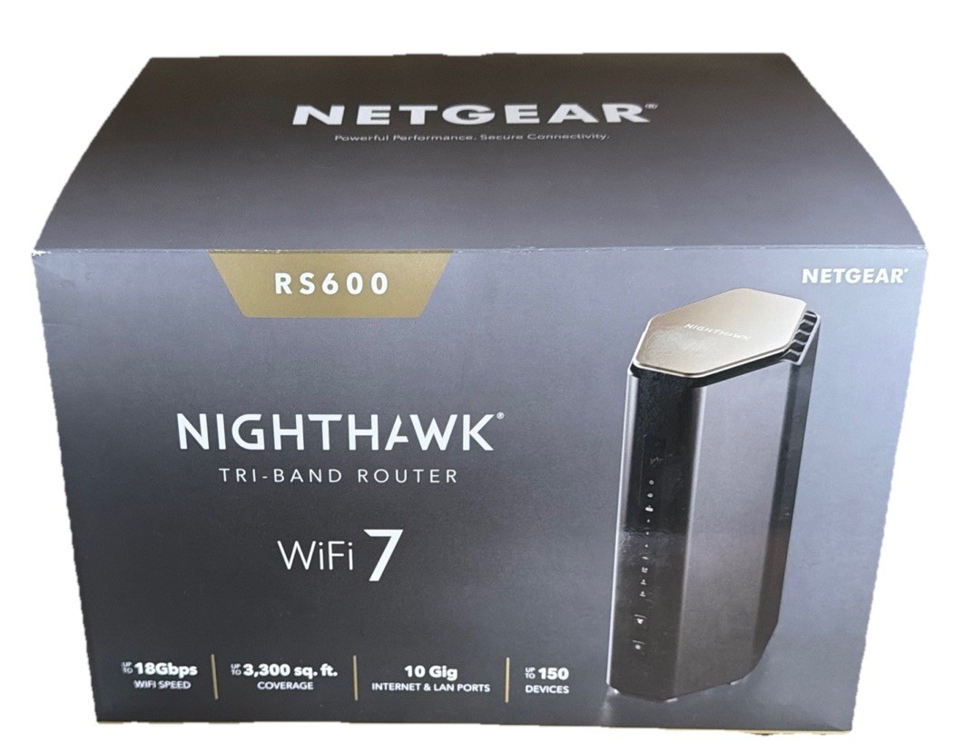 NETGEAR BE10000 RS600 Nighthawk WiFi 7 Wireless Router 18Gbps New Open Box