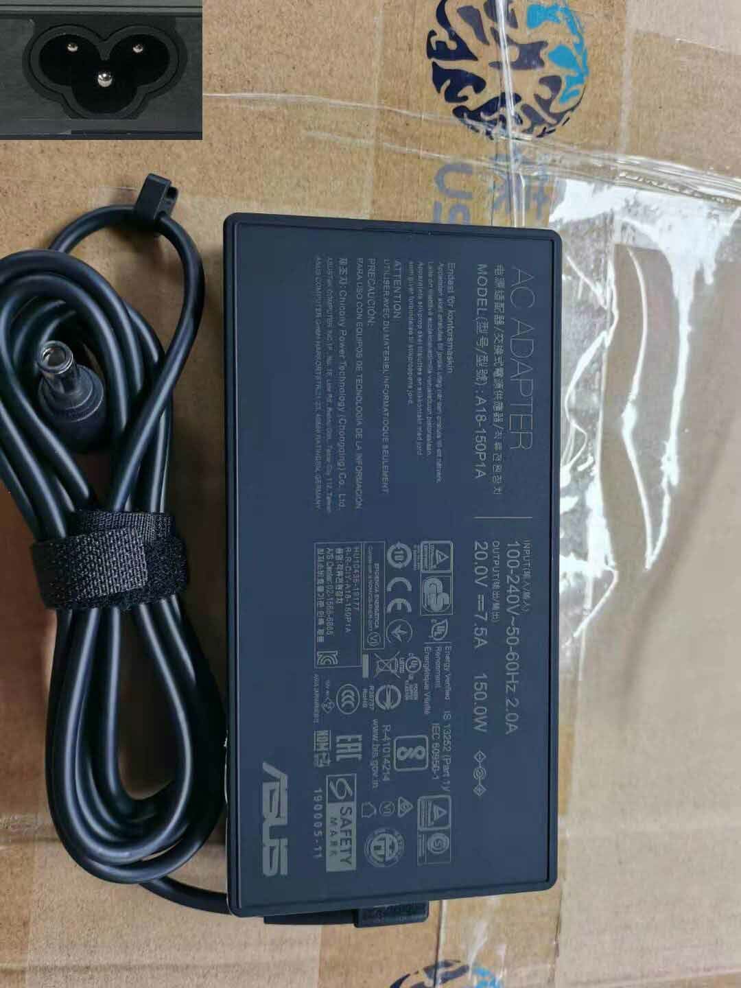 original slim 6.0mm*3.7mm 20V 7.5A 150W adapter for Asus charger A18-150P1A