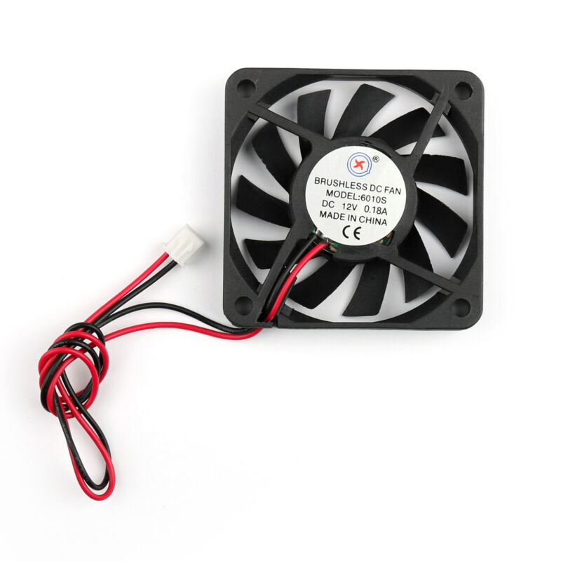 DC Brushless Cooling Fan 12V 0.18A 6010s 60x60x10mm 2 Pin CPU Computer Fan UE