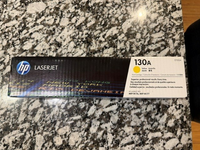 HP 130A CF352A Yellow Toner Cartridge - LaserJet Pro M176 M177
