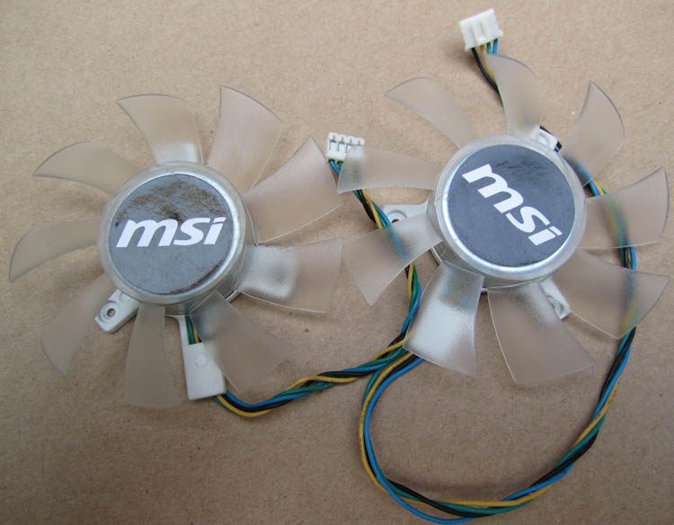 New For MSI N9800GT Blizzard Graphics Card Fan Diameter 7.5cm Hole Spacing 4.0cm
