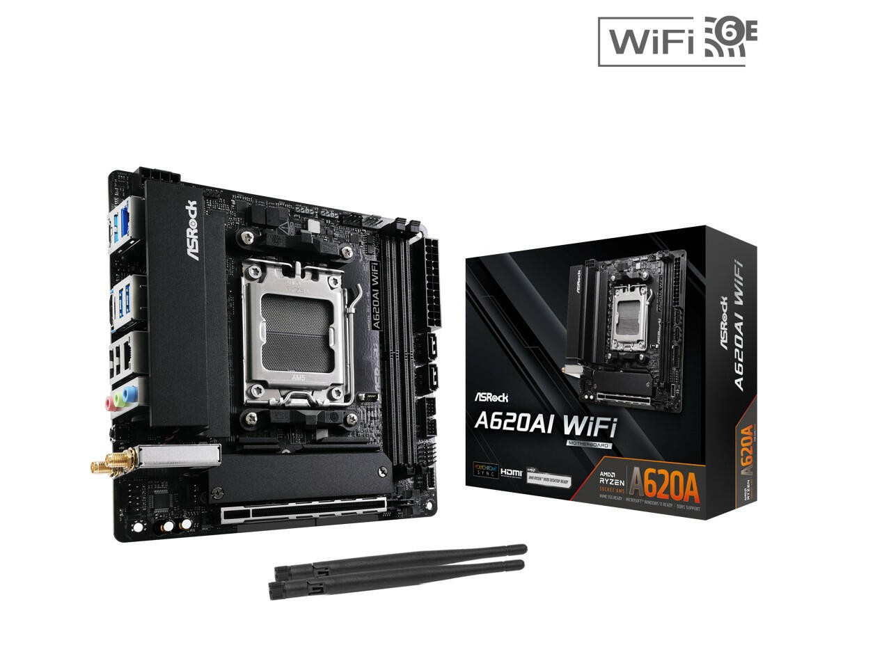 ASRock A620AI WiFi AM5 AMD A620A Mini ITX Motherboard