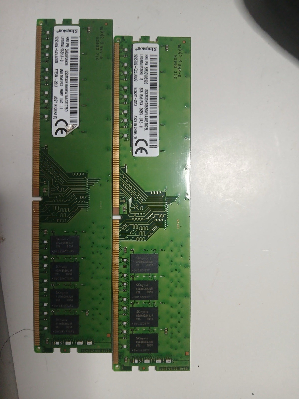 16GB (2x8) Micron / Kingston 1Rx8 DDR4 RAM - 1Rx8 PC4 -2666V- UA2-11