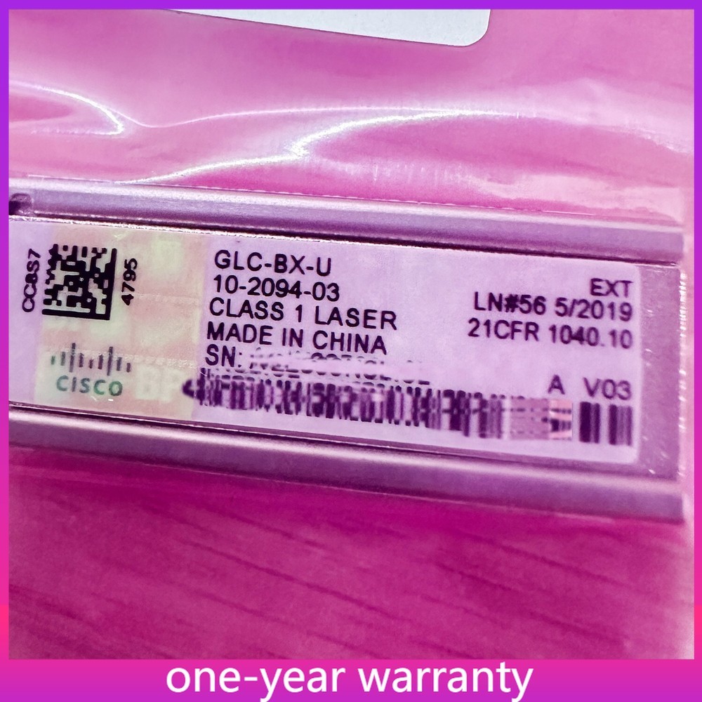 New Cisco GLC-BX-U Hologram 1000BASE-BX 1310nm-TX/1490nm-RX 10km LC SMF BiDi SFP