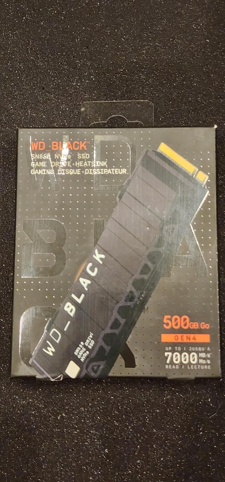 WD_BLACK SN850 500GB NVMe Gen4 SSD w/ Heatsink WDS500G1XHE - Open Box