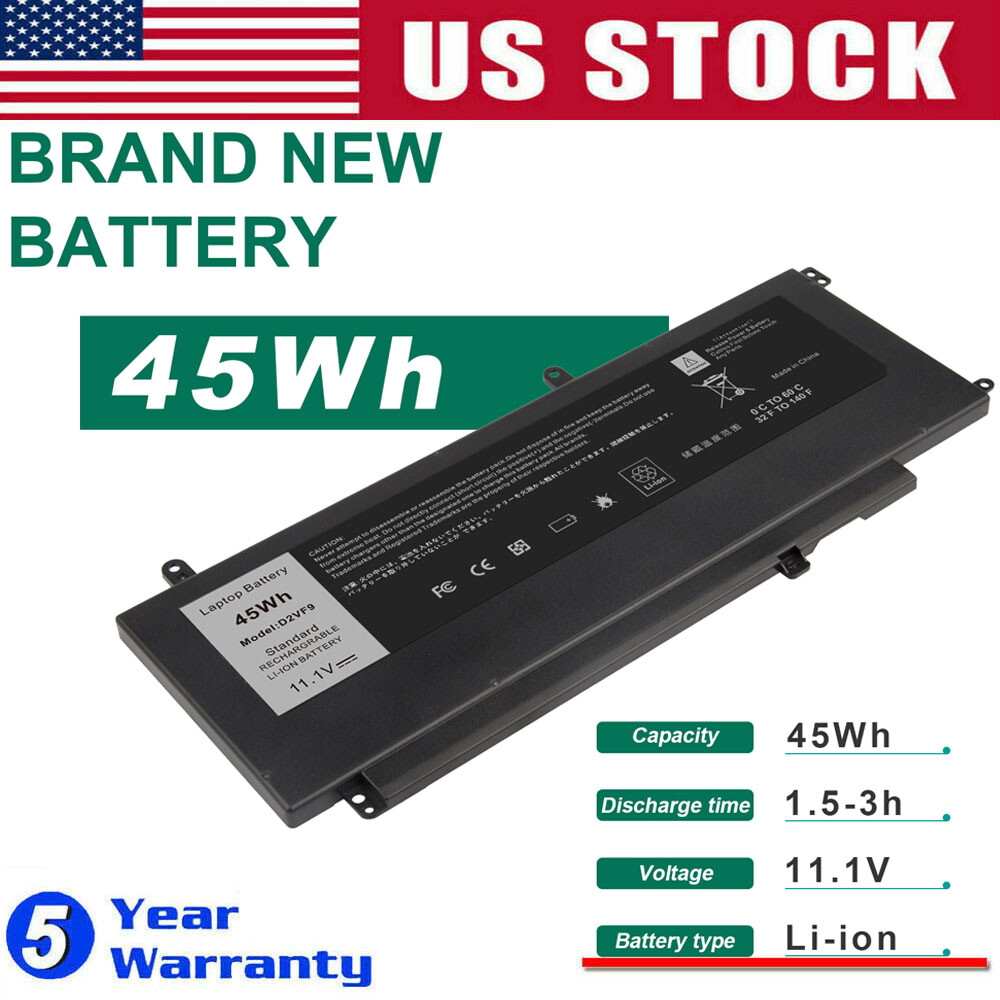 D2VF9 Laptop Battery For Dell Inspiron 15 7547 15 7548 PXR51 Type 45Wh 3 Cell 
