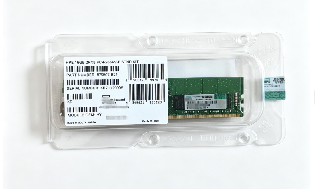 NEW HPE 879507-B21 879527-091 2RX8 16GB DDR4 PC4-2666 UDIMM ECC Server Memory