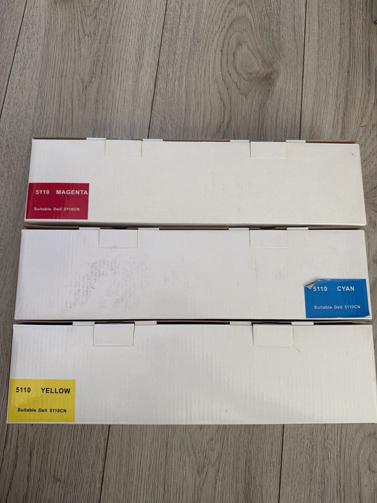 Lot of 3 Genuine Dell 5100cn Toner Cartridges CMY New Sealed OEM 