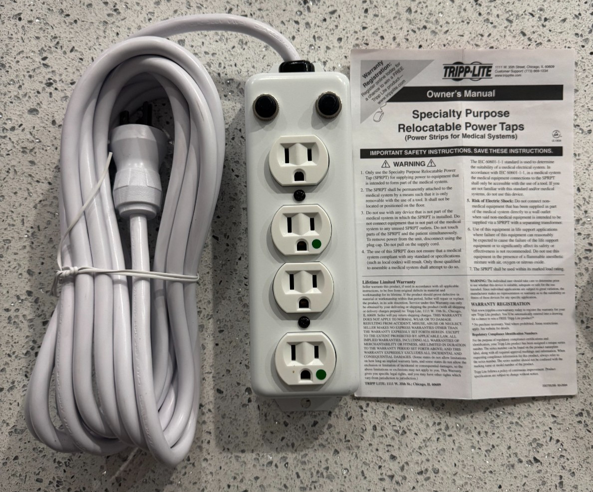 Tripp Lite Waber PS-415-HG-OEM Hospital-Grade Power Strip 15ft NEW