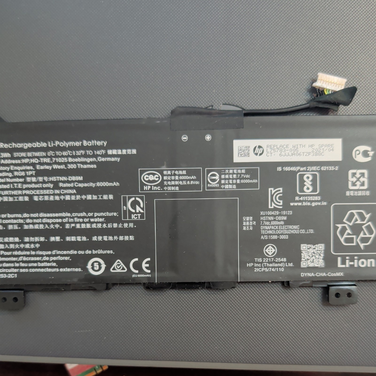 Genuine GH02XL L75783-005 Battery For HP Chromebook 70-79%