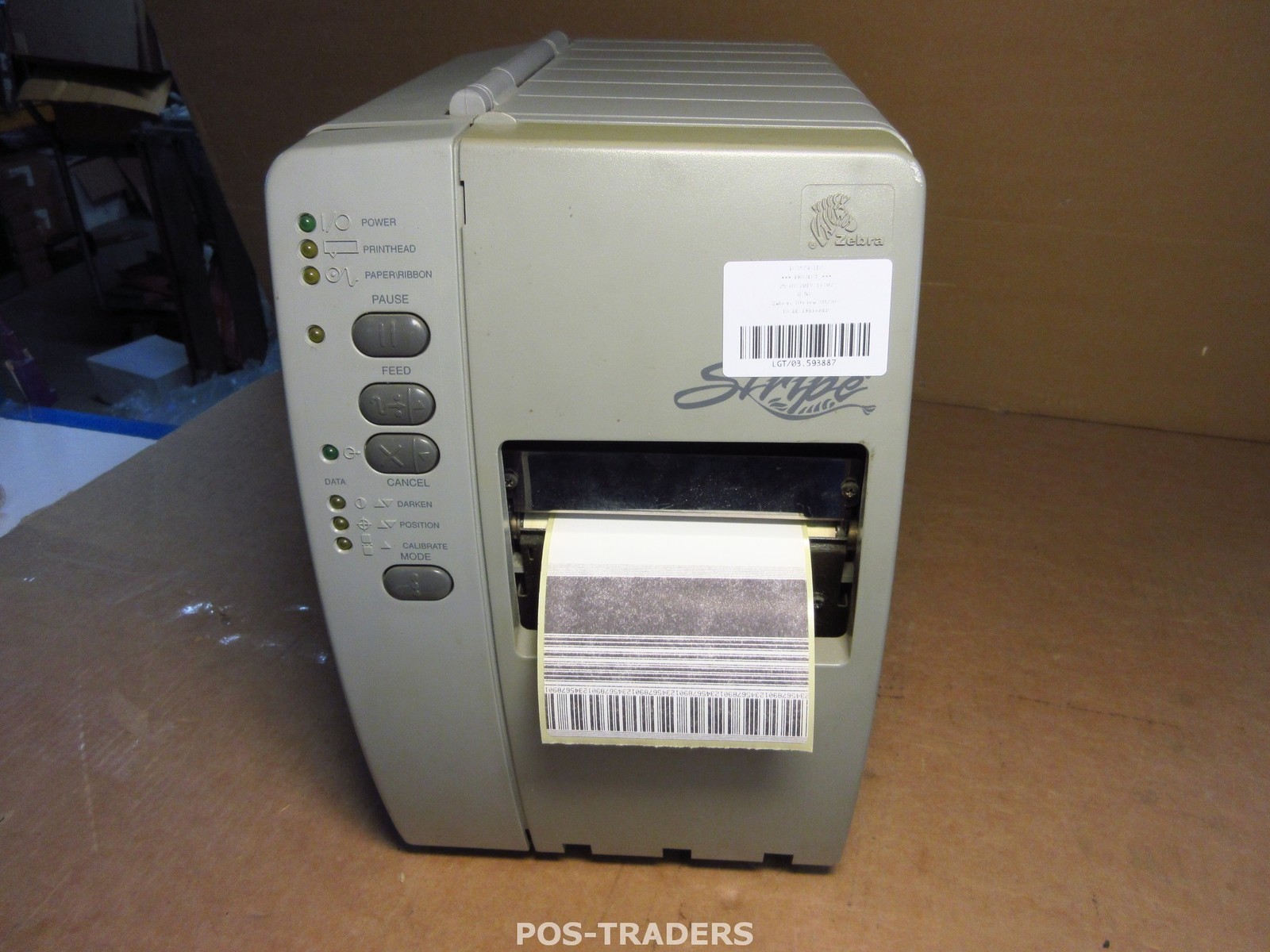 Zebra Stripe S400 DT/TT Parallel Serial Barcode Label Printer TESTED PRINTS OK