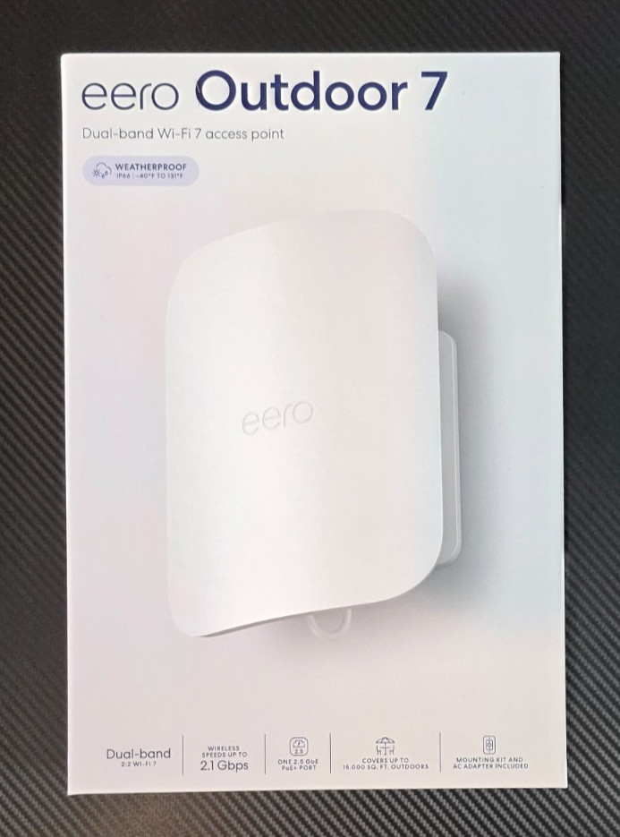 eero - Outdoor 7 Dual-band Mesh Wi-Fi 7 Router (1-Pack) - White - SN10111