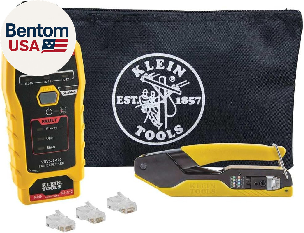 VDV026-813 RJ45 Ethernet Cable Tester and Crimper Kit, Pass-Thru Technology, Inc