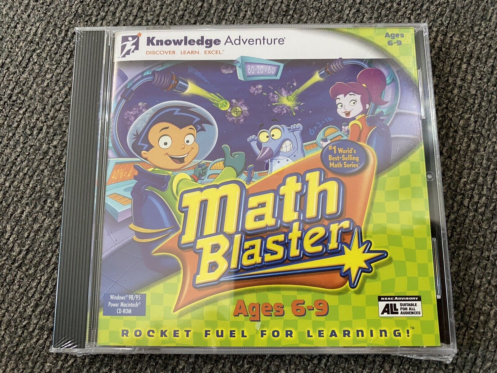 Knowledge Adventure Math Blaster Ages 6-9 CD-ROM -Sealed