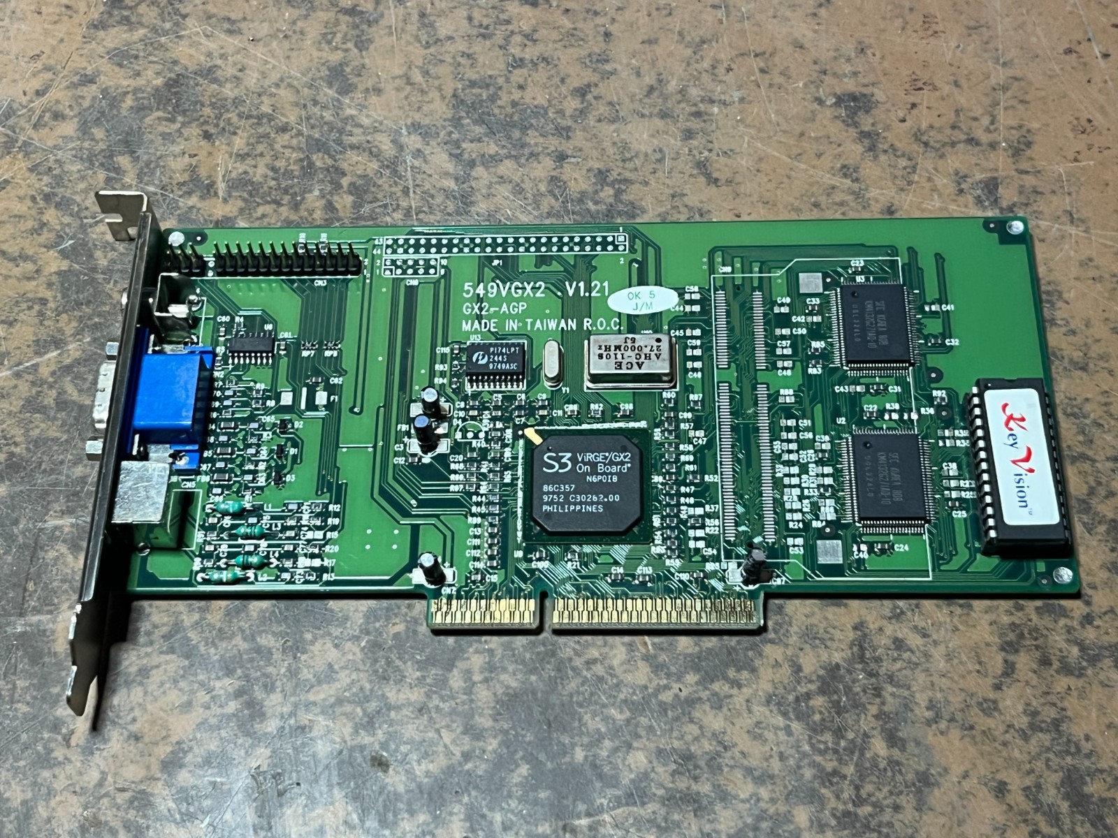Kouwell KW-549VGX2/A S3 ViRGE  AGP 2x Vintage Retro Gaming Graphics Video Card