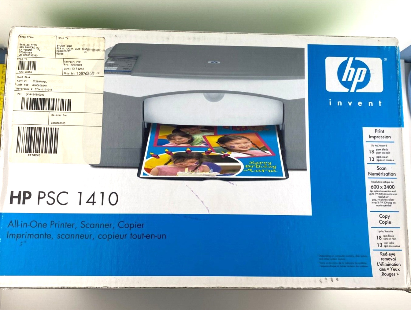 HP PSC 1410 All-in-One Inkjet Printer  Q7290A - NEW - Printer / Scanner / Copier