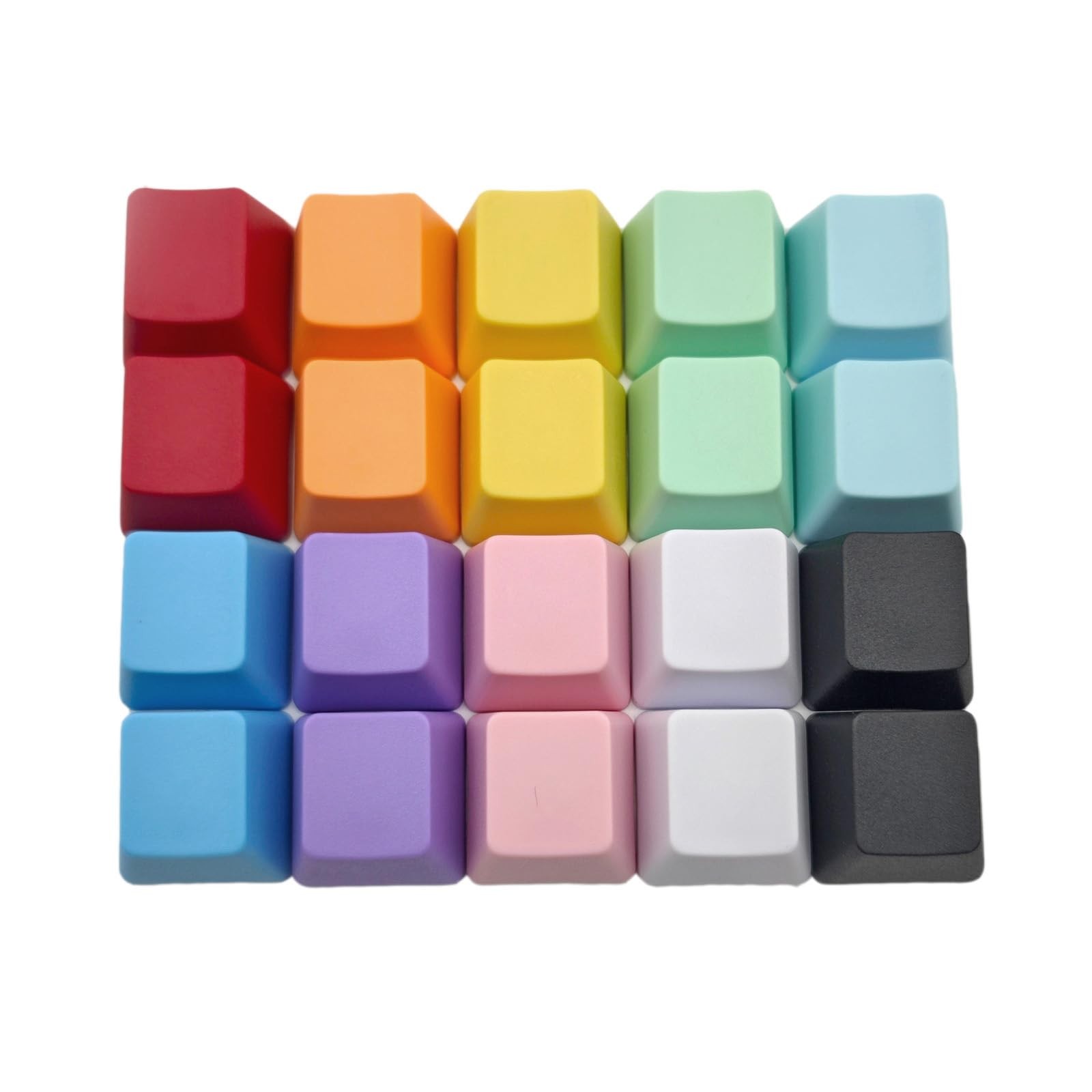 OEM Profile Blank Keycaps PBT Rainbow Mixed Colors 1U R4 Keycap for MX switch...