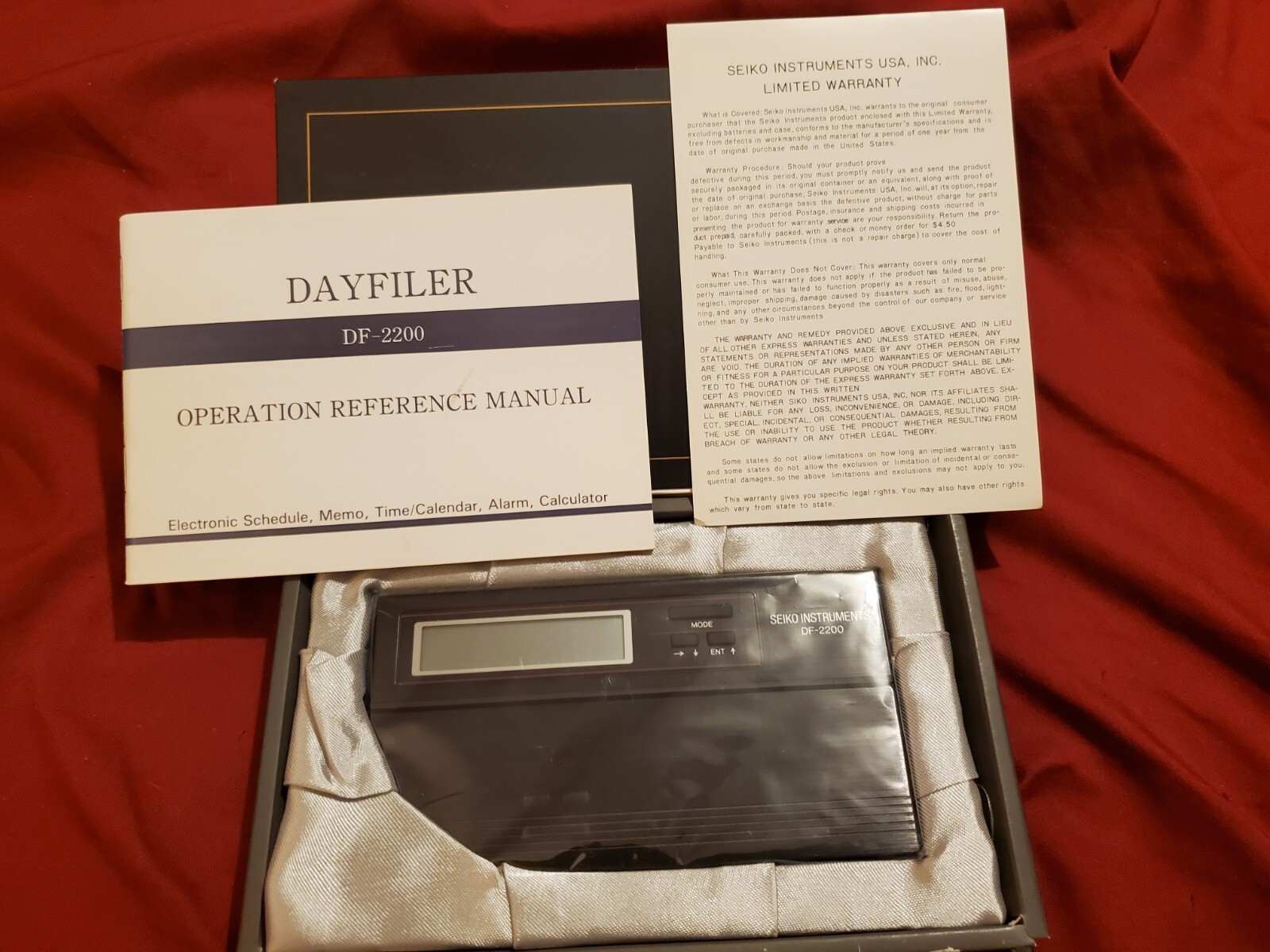 Vintage Seiko DF2200 Electronic Day Planner NIB w/org papers:TESTED WORKS