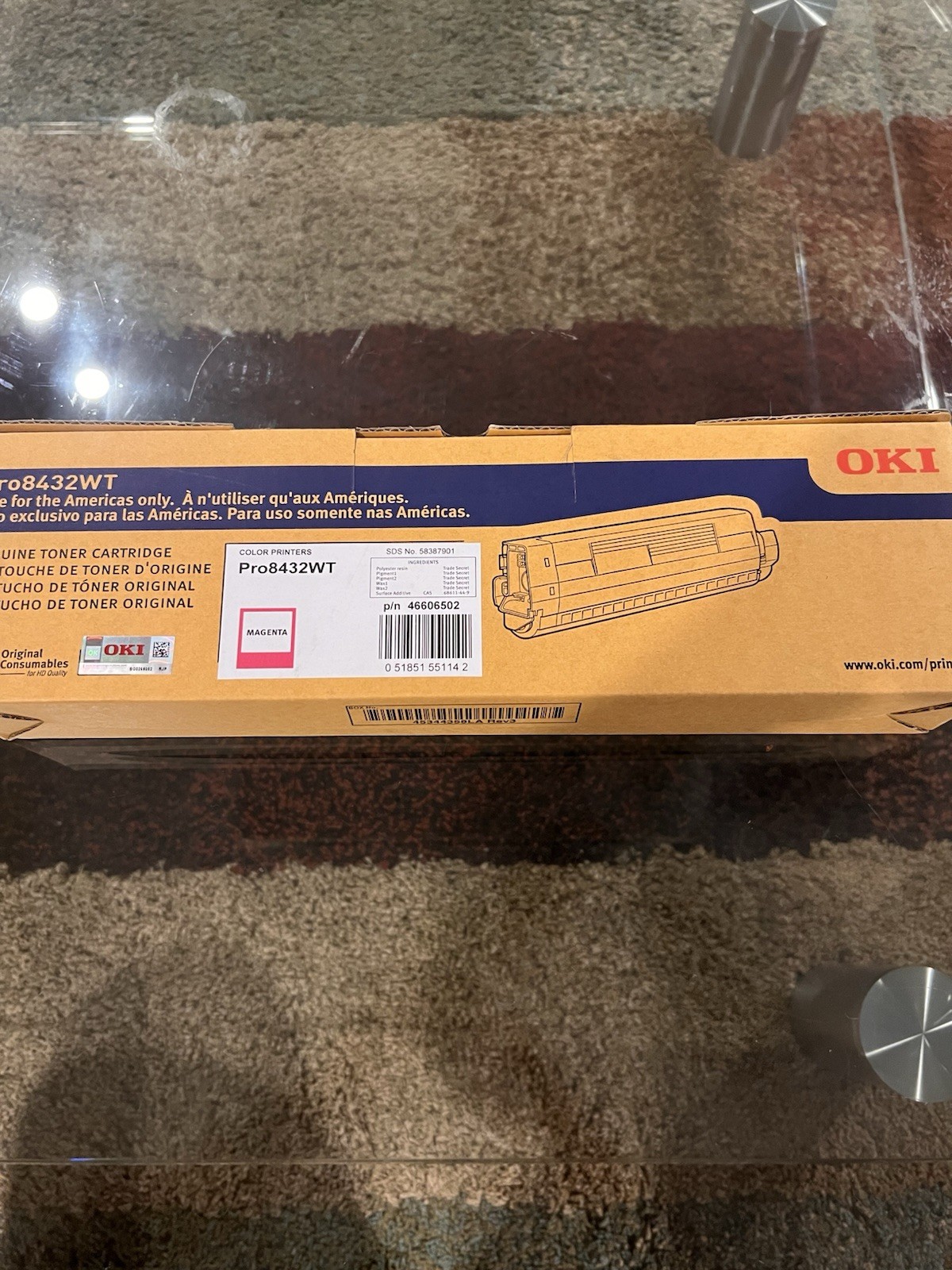 Genuine OKI Magenta Toner Cartridge (Part Number: 46606502) OKI Pro8432WT