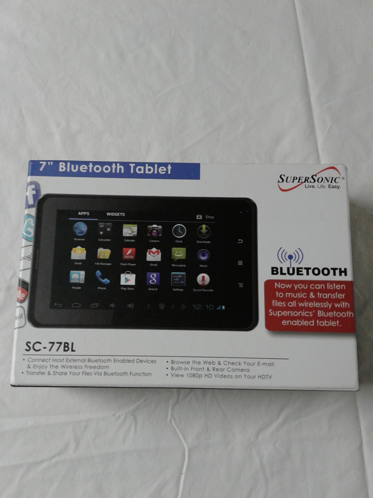 7" Bluetooth Tablet Supersonic SC77bl