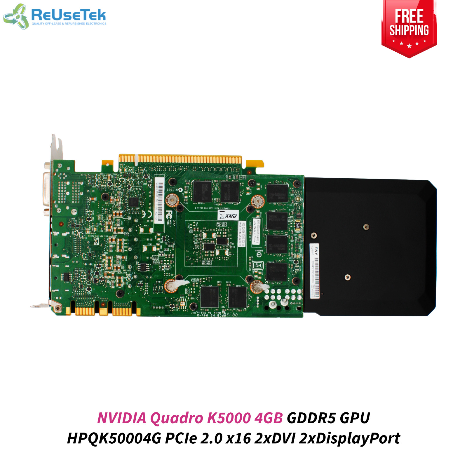 NVIDIA Quadro K5000 4GB GDDR5 GPU HPQK50004G PCIe 2.0 x16 2xDVI 2xDisplayPort