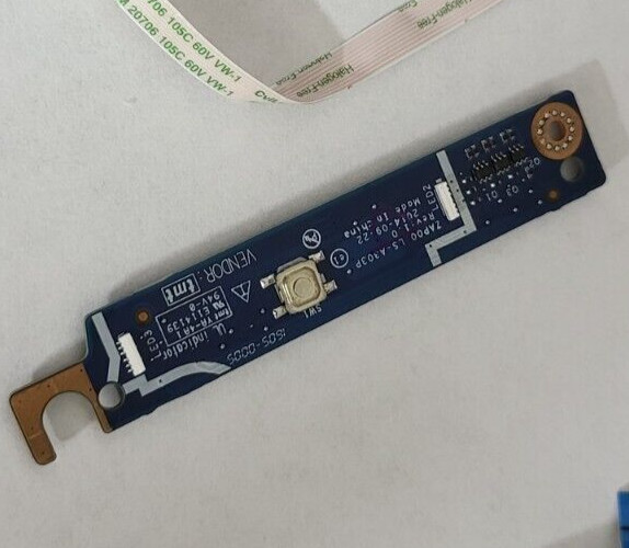 Genuine OEM Alienware 13 R2 Power Button Board NO CABLE 02RTHV 2RTHV