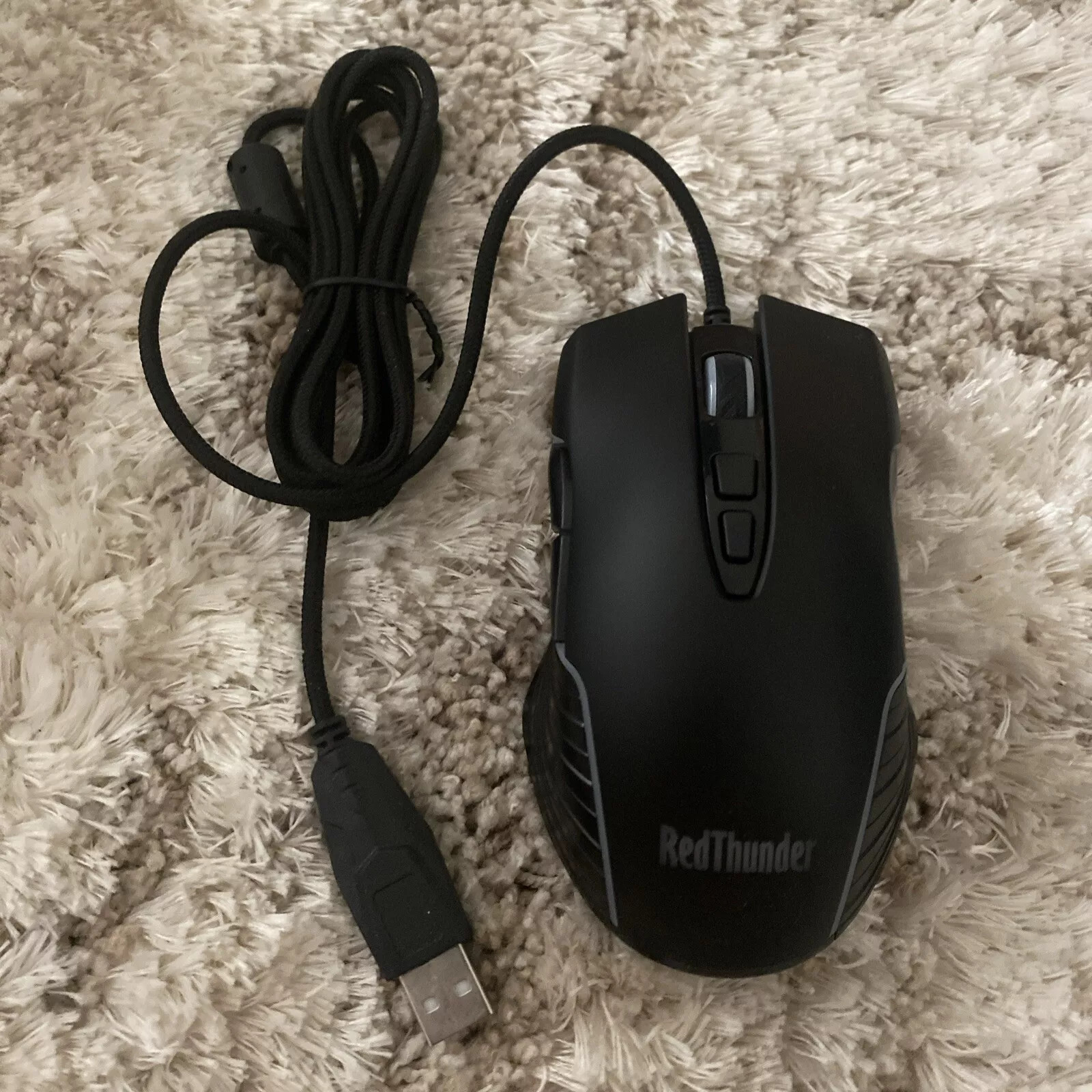 REDTHUNDER CORDED WIRED OPTICAL USB GAMING MOUSE M10 - BLACK