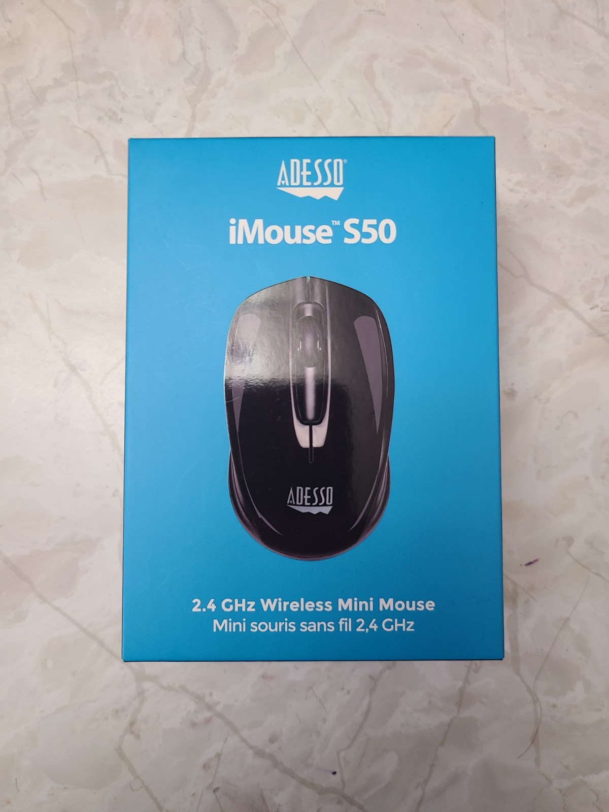 ADESSO iMouse S50 Wireless Mini Mouse Ambidextrous Design Work Home Brand New
