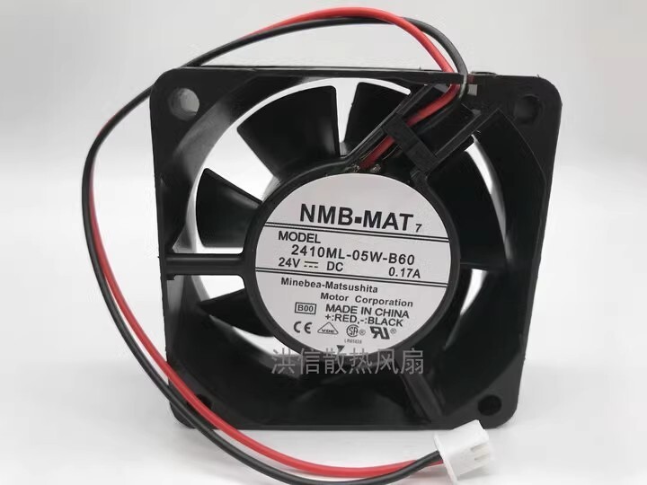 NMB 2410ML-05W-B60 6025 DC24V 0.17A 6CM Inverter Cooling Fan