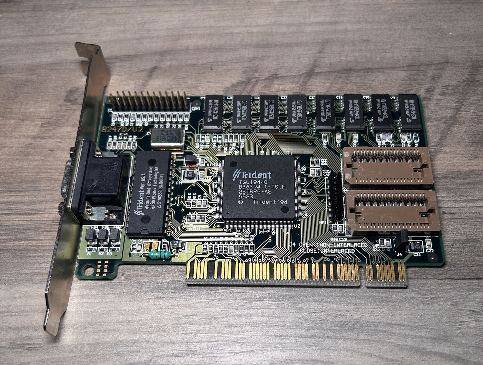 Trident 8247D/V2 KY2-JAX-TVGA94PCI PCI VGA Video Card TGUI9440 Chipset 1MB Jaton