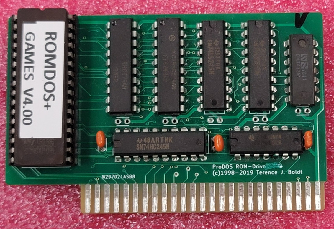 Apple II, II+,IIe, GS Prodos Games Card ROM Read Only for Vintage Retro Computer