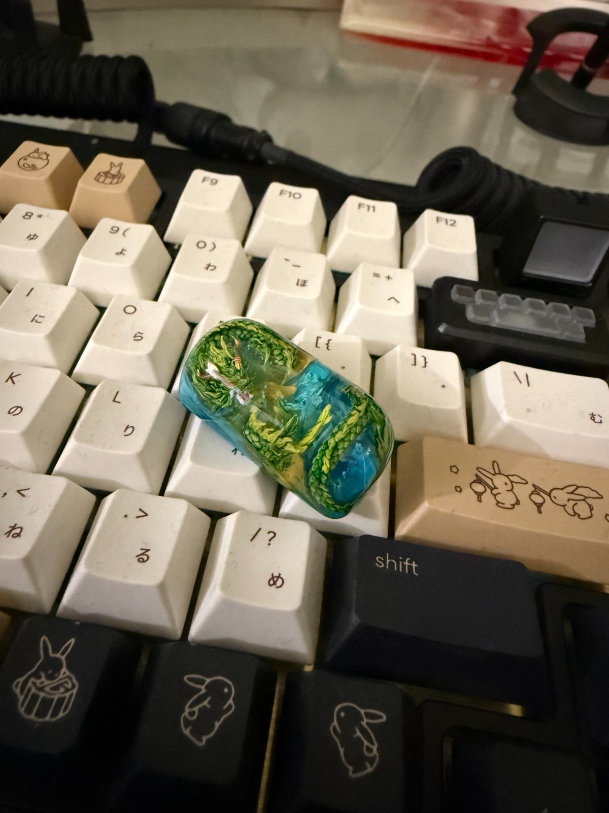 Jelly Key Artisan Keycap – Green Dragon (Dragons of Eden Series)