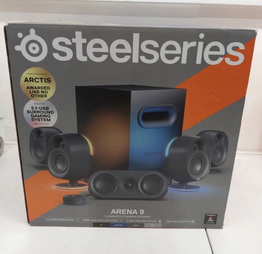 SteelSeries - Arena 9 5.1 Bluetooth Gaming Speakers with RGB Lighting