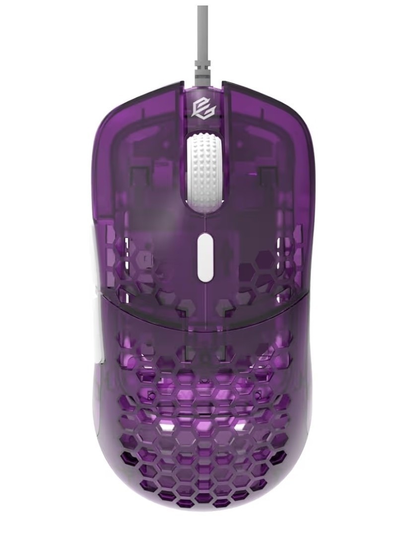 G-Wolves Hati 56g Ultra Lightweight Wired Gaming Mouse, 6 Button PC/Mac Violet