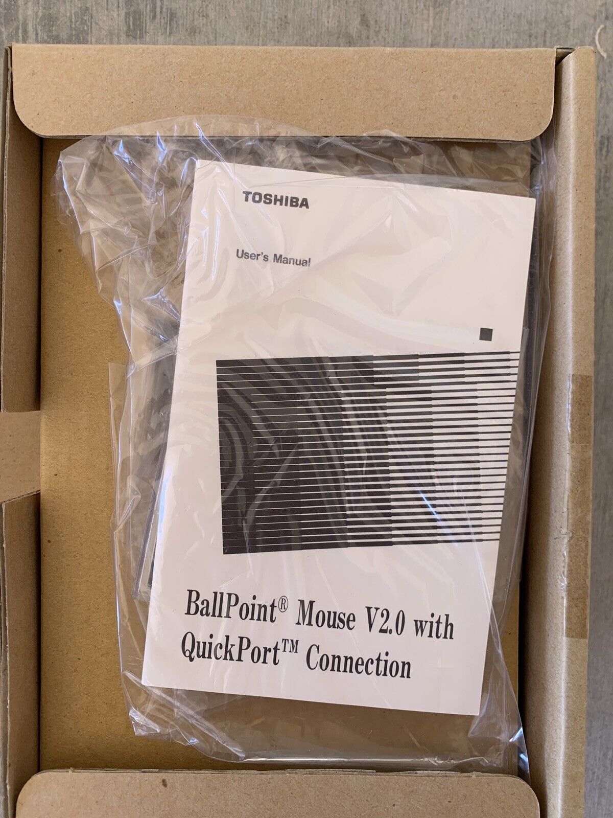 NOS Vintage 1994 TOSHIBA Microsoft Ballpoint Mouse v2.0 - PA2805U - NEW IN BOX