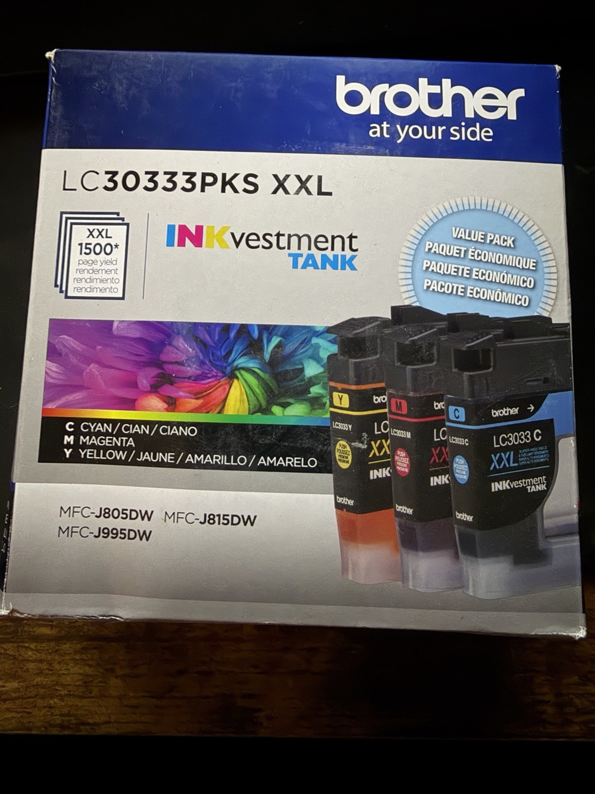 Brother LC30333PKS INKvestment Tank 3 Pack Color Ink Cartridges Exp 03/26