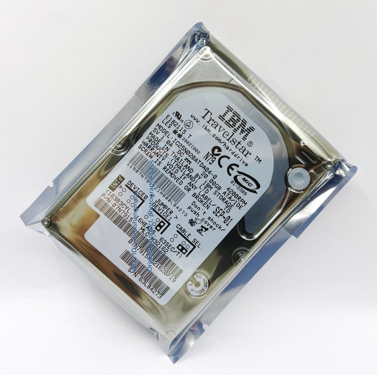 IBM 20GB IC25N020ATDA04-0 IDE 2.5'' Hard Drives for Industrial Control Computers