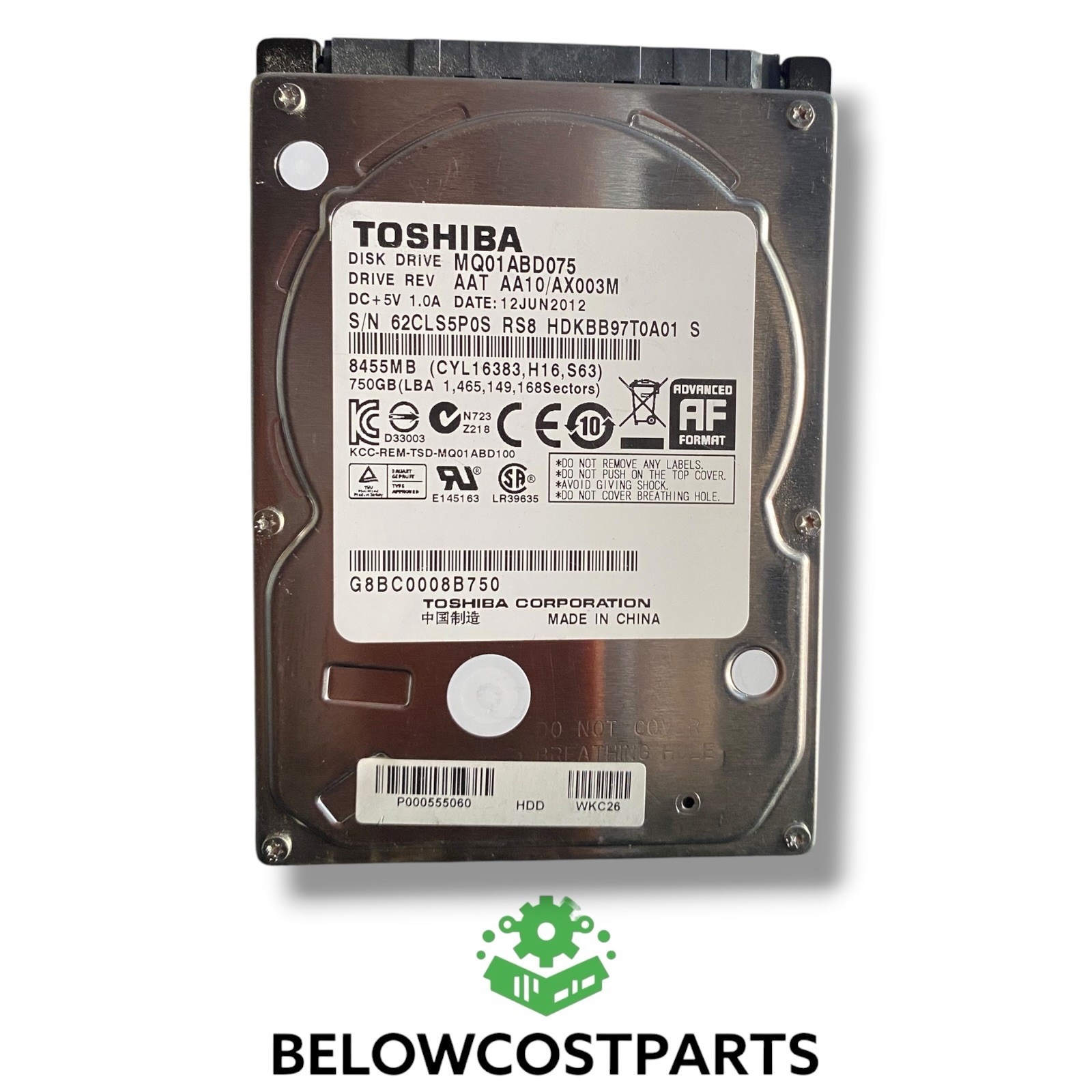 💻 Toshiba MQ01ABD075 750GB 5400RPM 2.5" SATA Laptop Hard Drive ⚙️