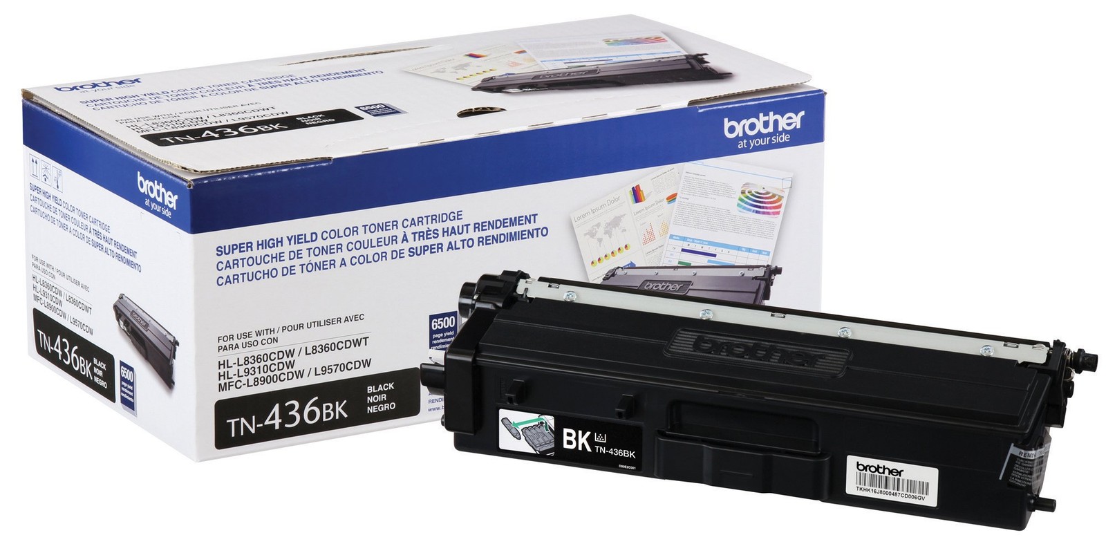 Brother TN436BK Original Laser Toner Cartridge - Black - 1 Each (TN436BK)