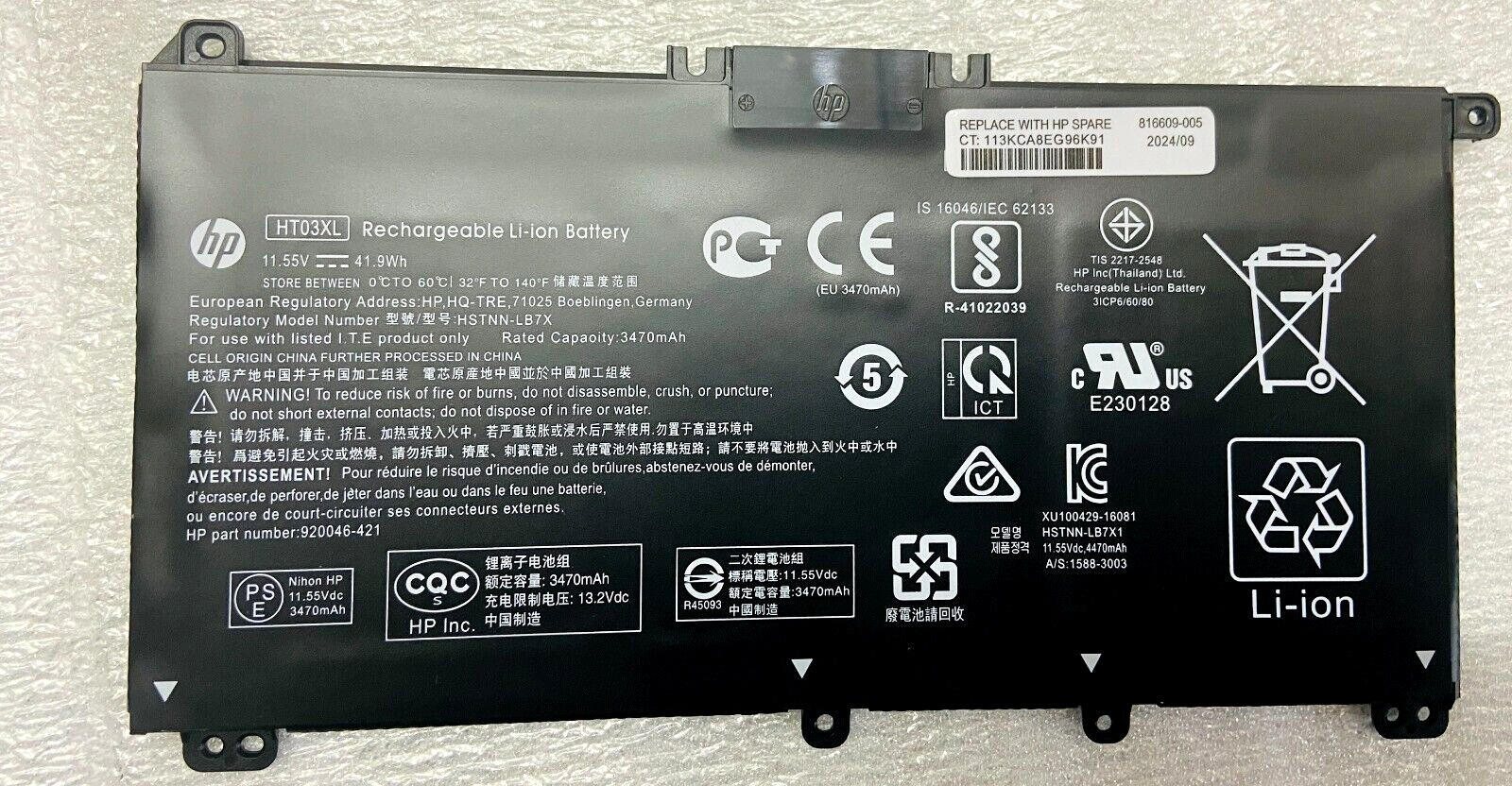 Genuine OEM HT03XL Battery for HP Pavilion L11421-2C2 L11119-855 15-CS 15-DA New