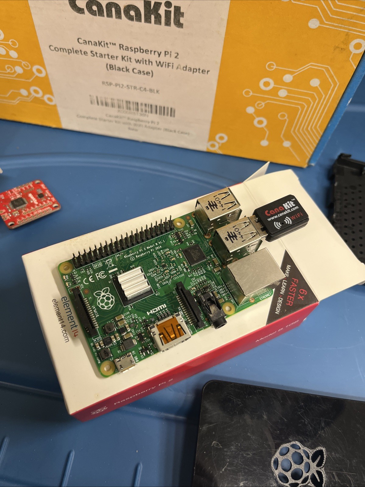 CanaKit Raspberry Pi 2 Complete Starter Kit with WiFi, Sparkfun IMU, TI Launchpa