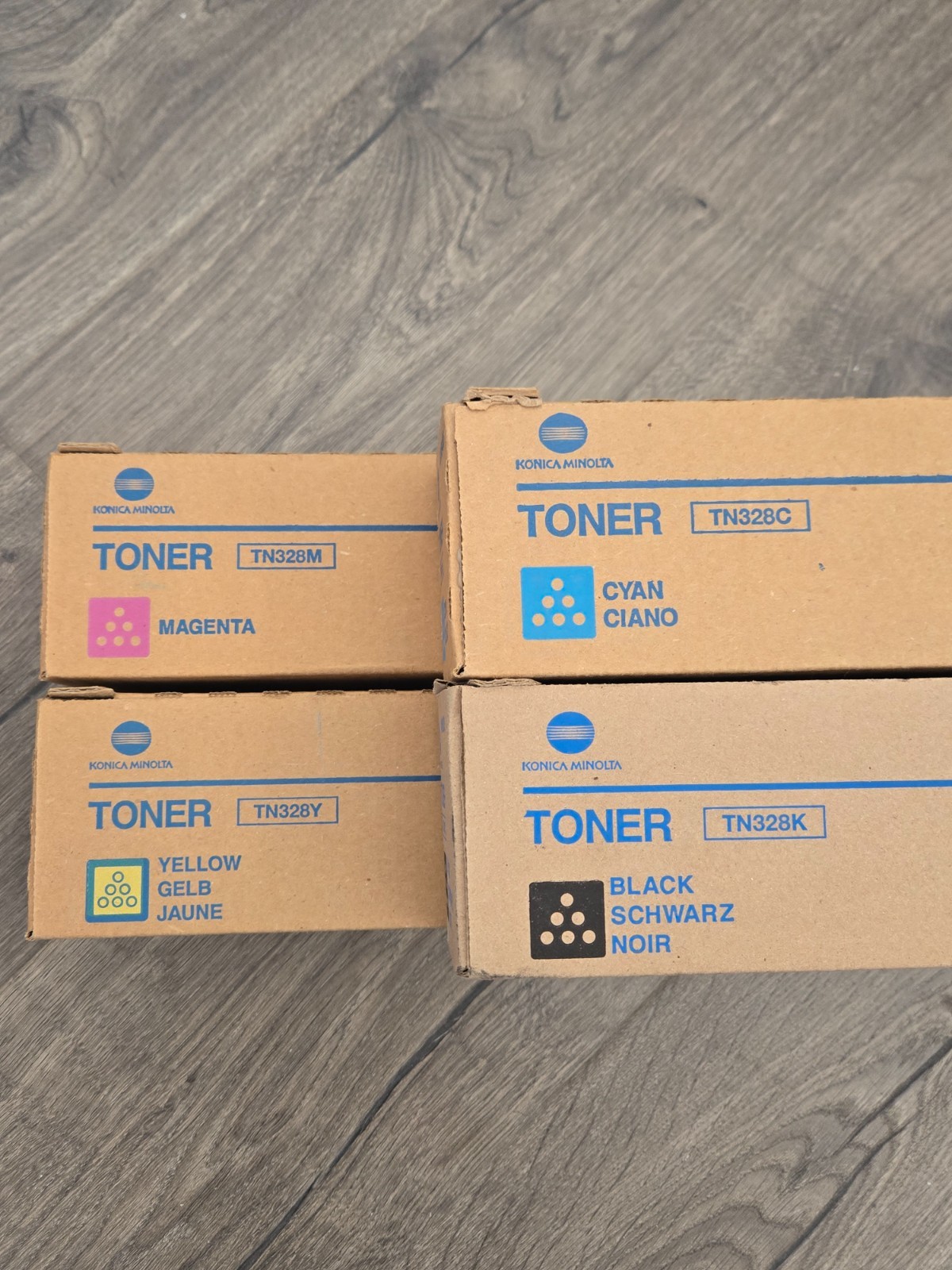 4 OEM Konica Minolta Bizhub C250i,C300i,C360i TN328 CMYK  OEM Toners