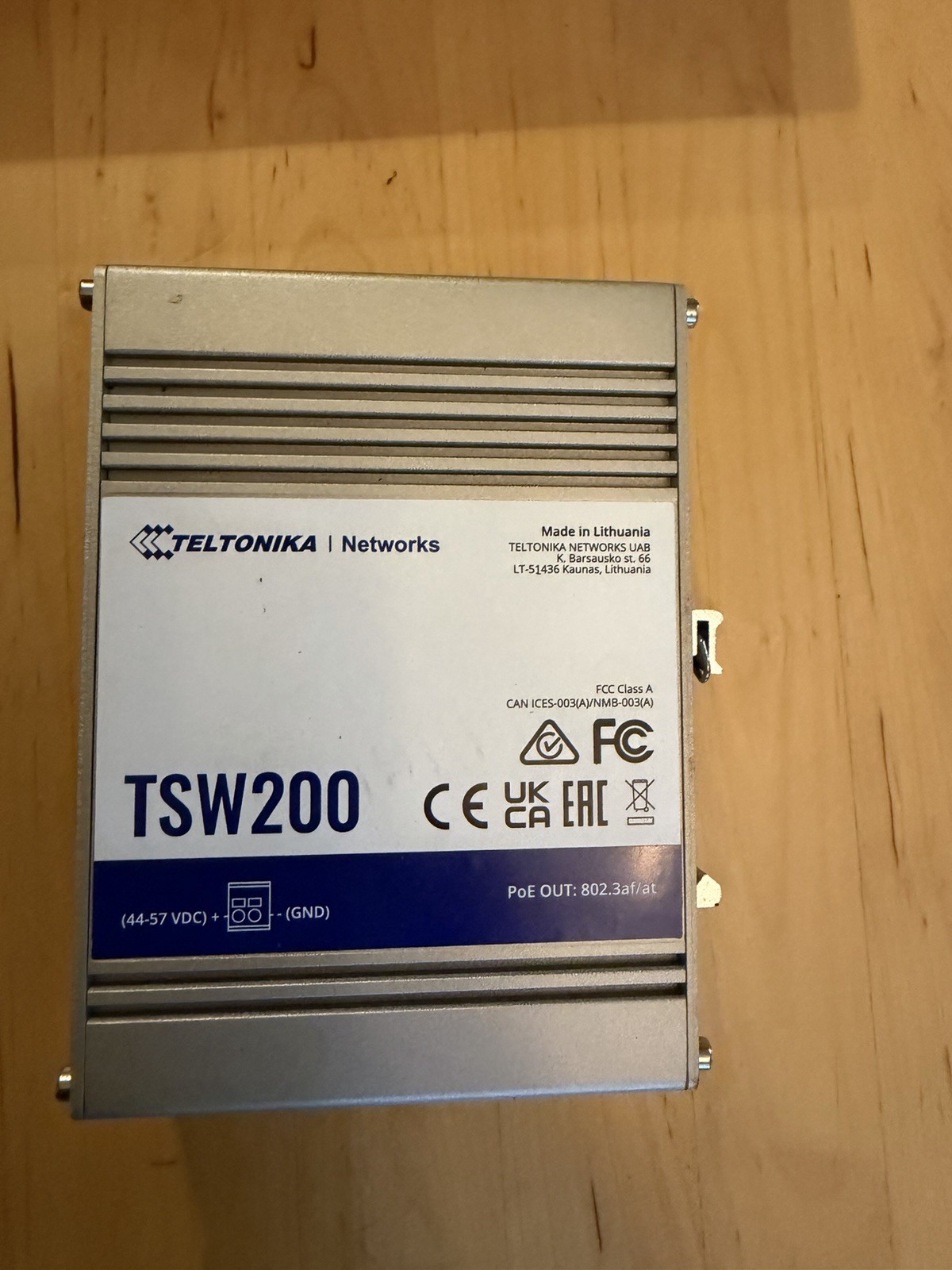 Teltonika TSW200 Industrial 8-Port Gigabit PoE+ Switch 2x SFP UNTESTED