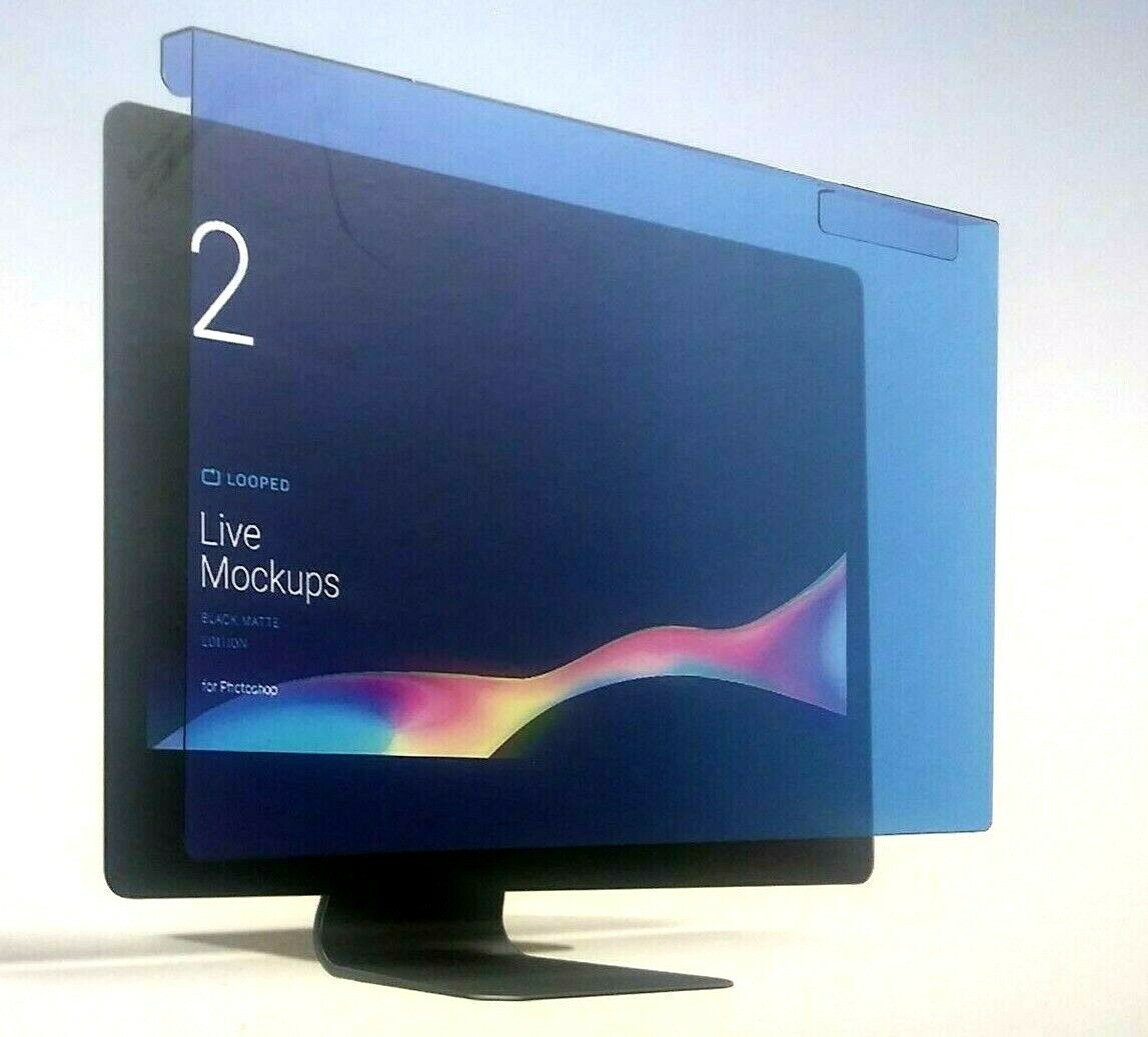 NUSIGN Easy Hang 22 inch Blue Light Blocking Screen Protector Panel for Desktop
