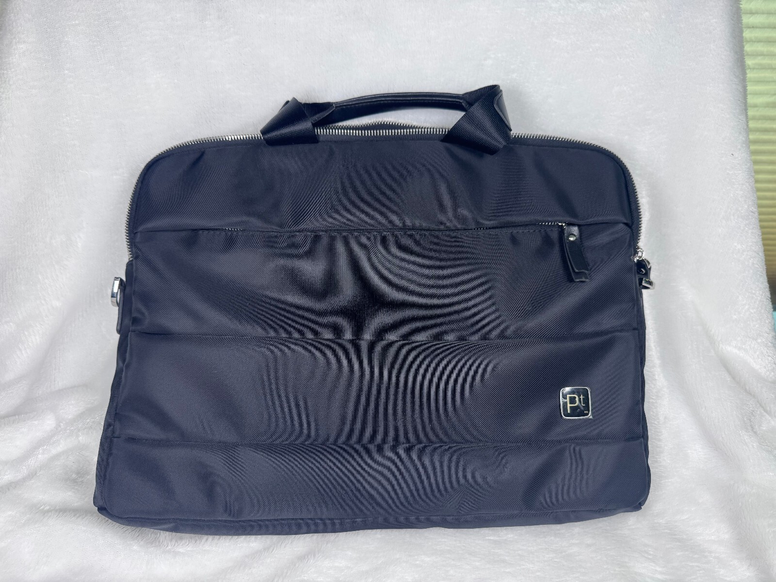Pt Brand Black Quilted Laptop Briefcase Bag | Business Samsonite