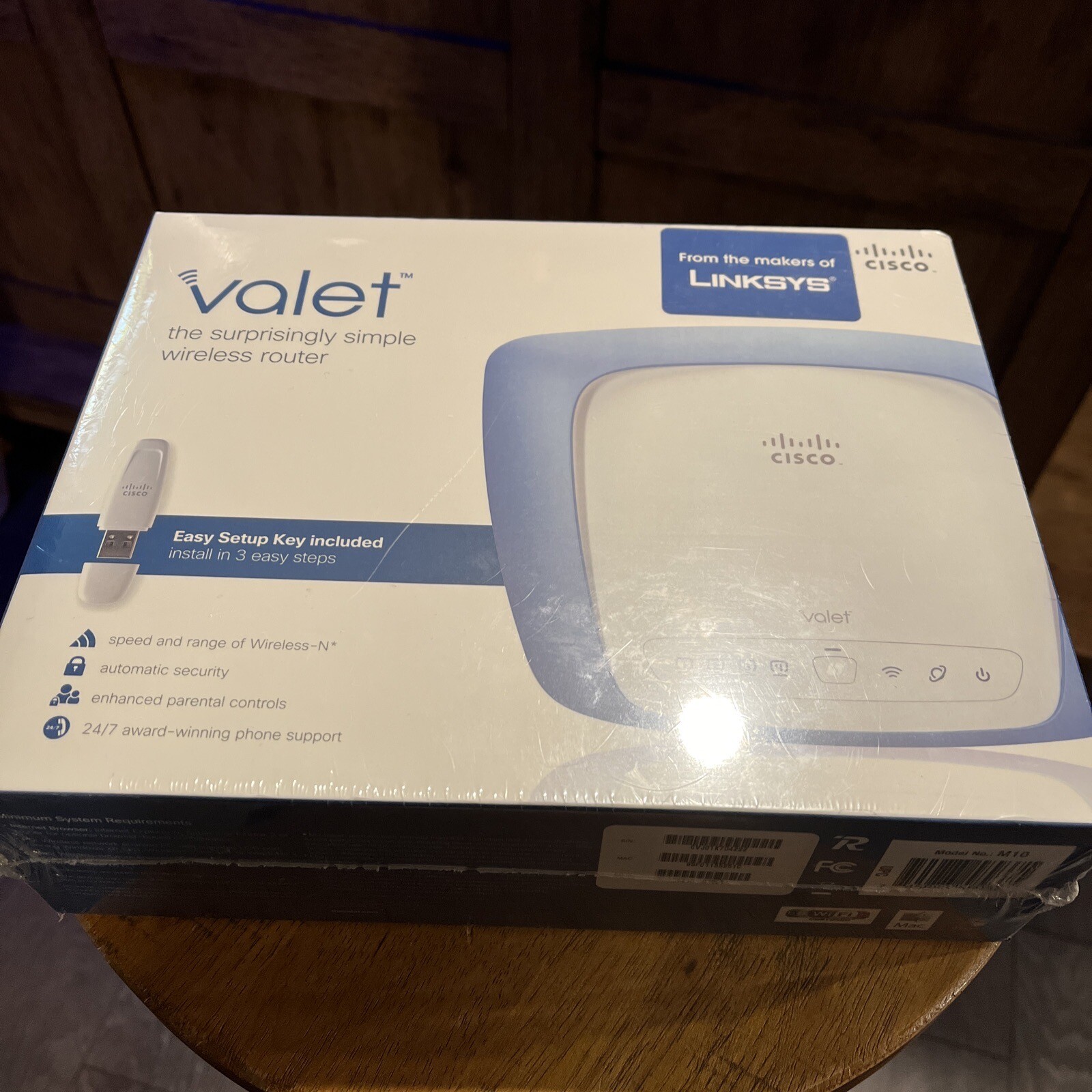 Cisco Valet M10 300 Mbps 4-Port 10/100 Wireless N Router New Sealed