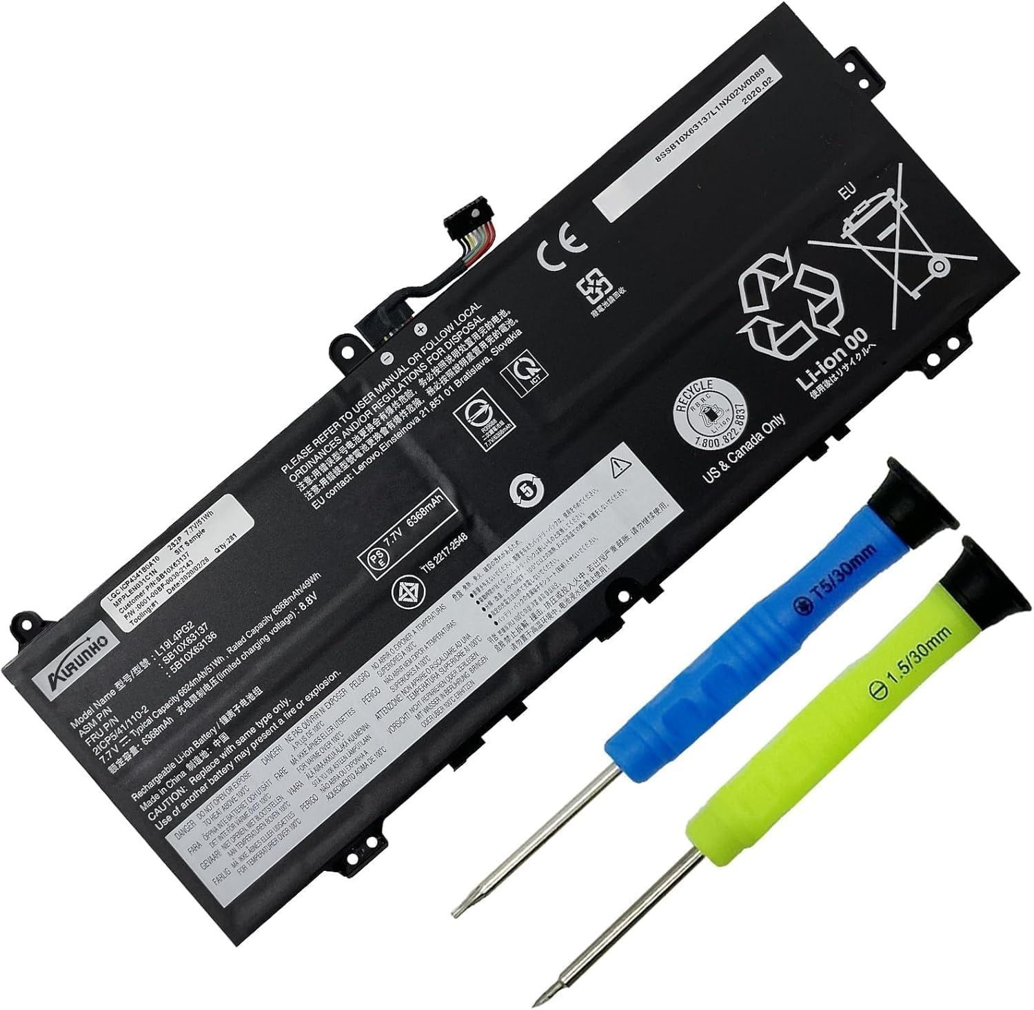L19L4PG2 L19M4PG2 L19D4PG2 Laptop Battery Replacement for Lenovo C13 Yoga Gen 1