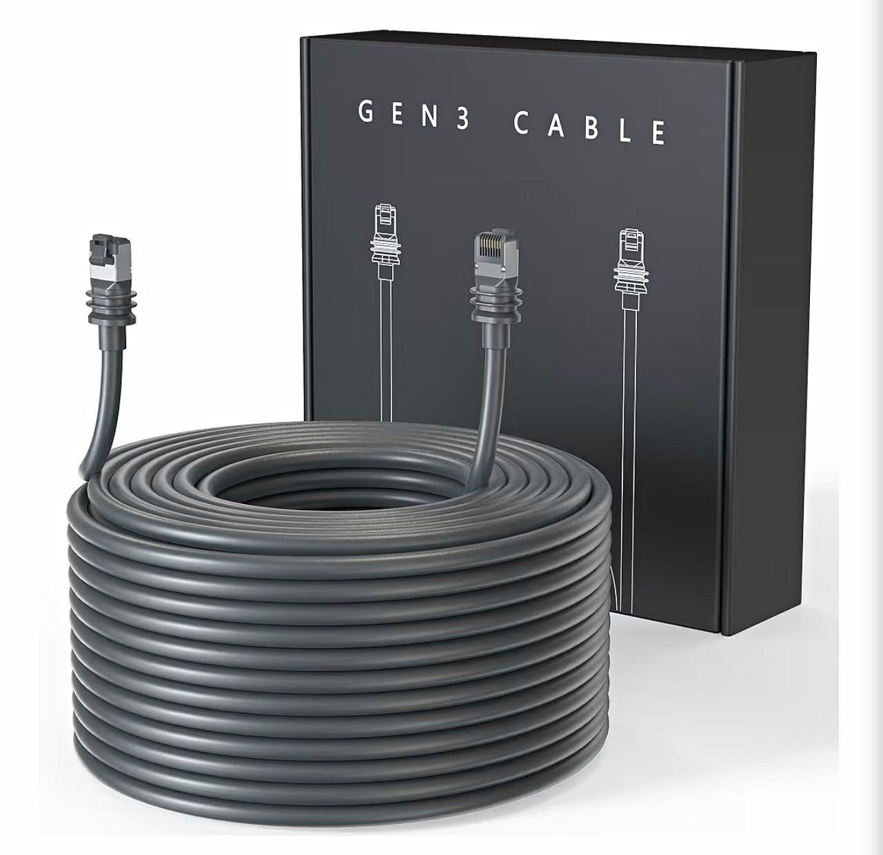 LUCMO 100FT Starlink Gen 3 Standard Replacement Cable V4 V5 Waterproof