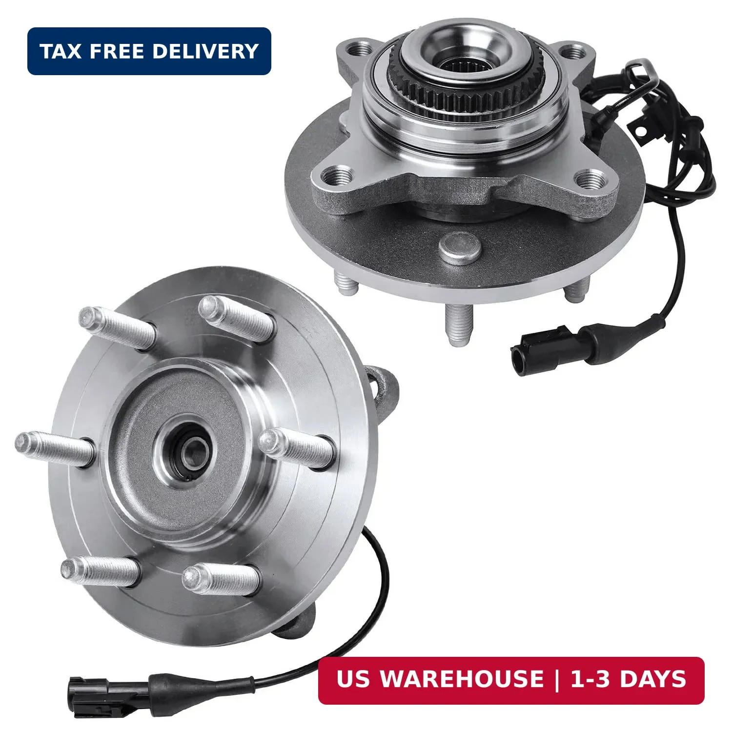4WD Front Wheel Bearing Hubs for 2004-2008 Ford F-150